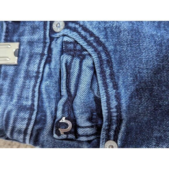 True Religion Women's Blue Dark-Wash Jennie Curvy Mid-Rise Denim Jeans Size 28 - Picture 7 of 9